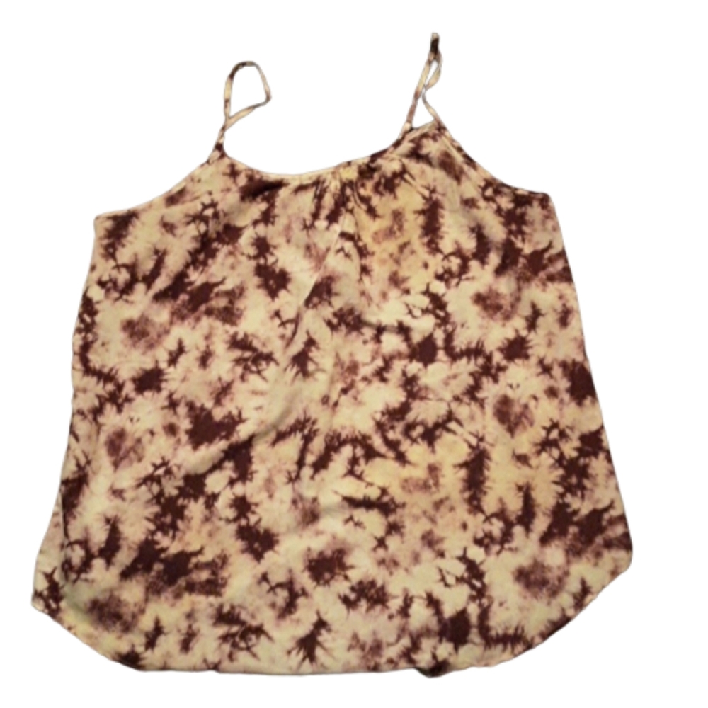 FADED GLORY THIN TIE-DYE TANKTOP, PURPLE, WHITE